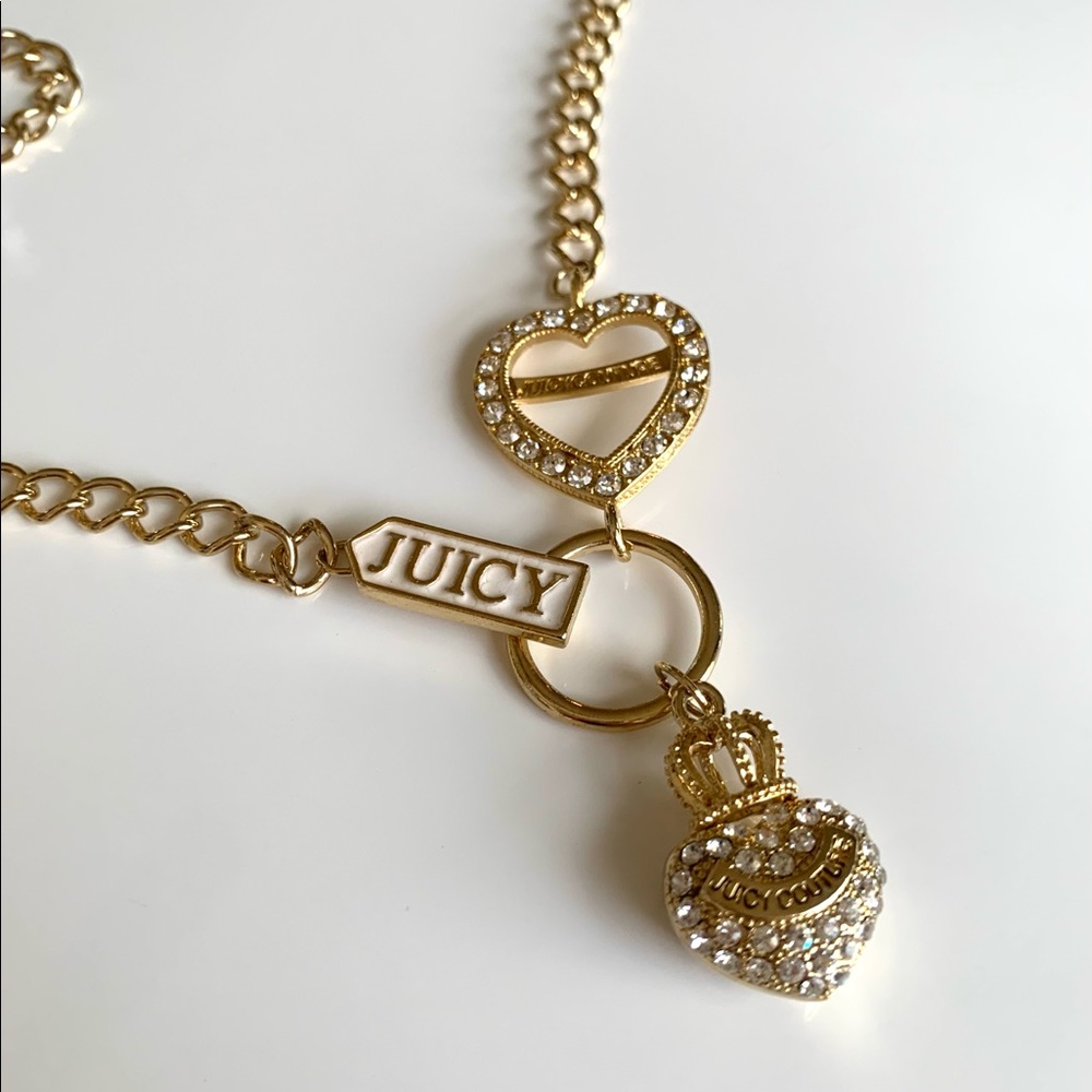 Juicy Couture Heart Gold Chain Link Necklace